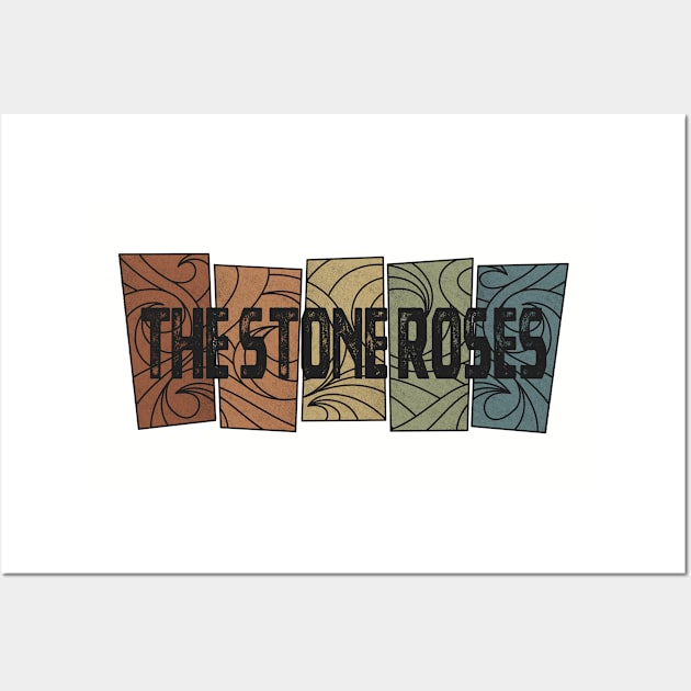 The Stone Roses Retro Pattern Wall Art by besomethingelse